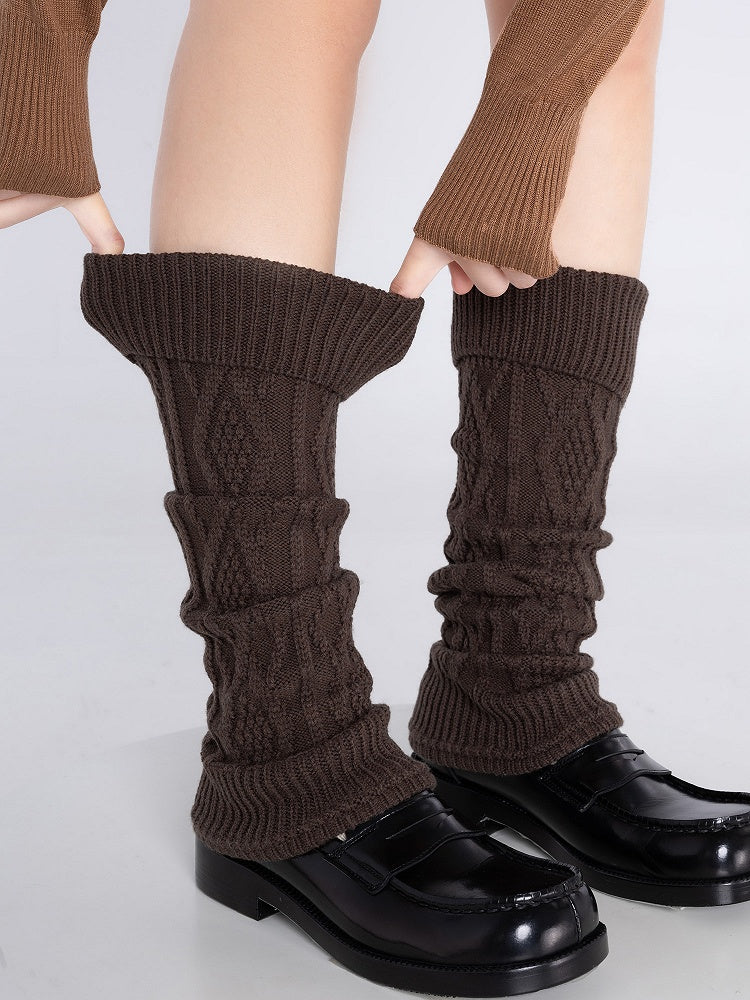 Leg Colors 4 Knitted Diamond Warmers Stitch