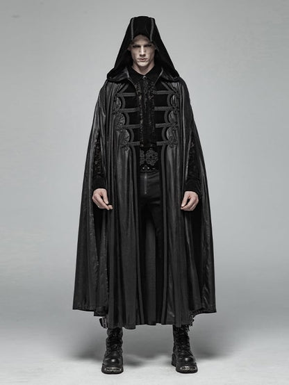 Mystic Men's Gothic Retro Black Cloak