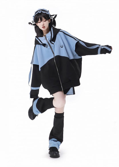 Blue Black Shorts and