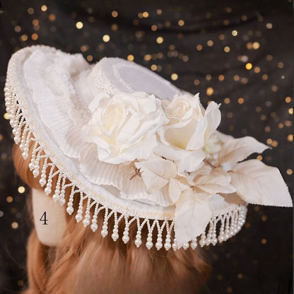 トリムゴシック11花柄レースハットビーズエレガントオプションデザインチャーム