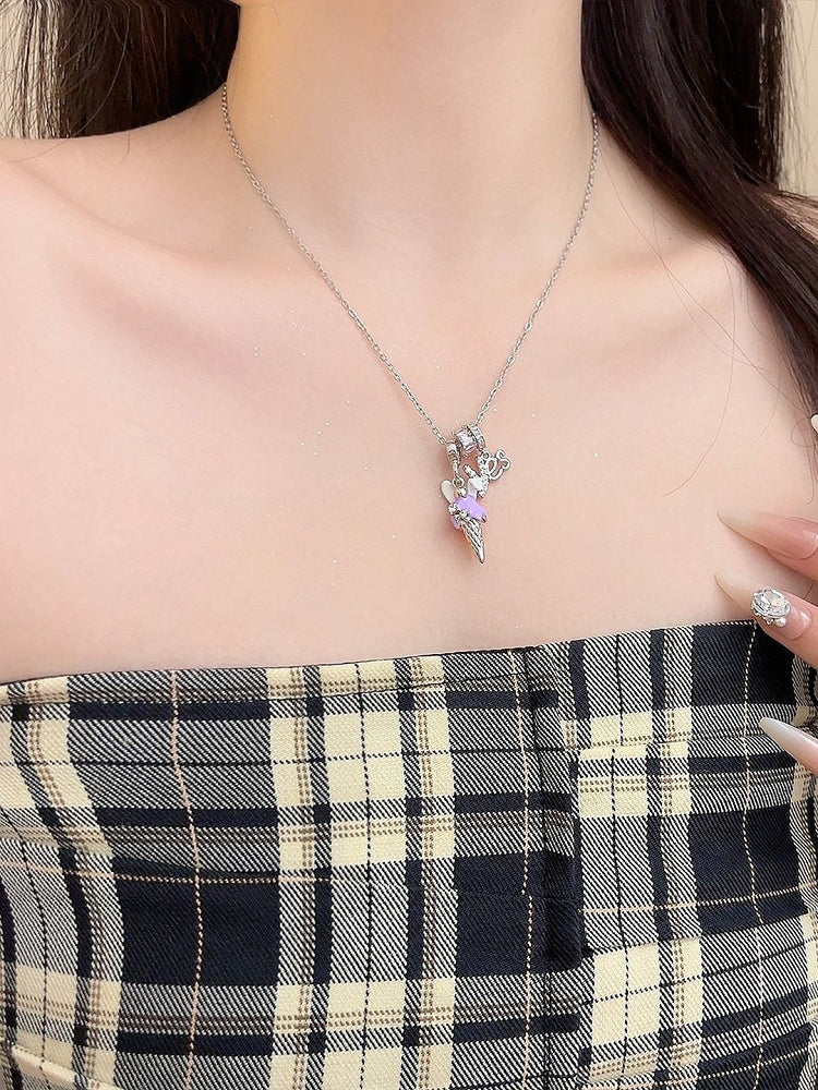 3 Ice Pendant Options Cream Necklace