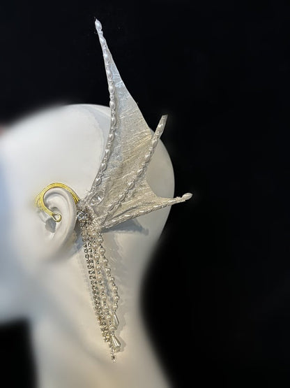 ゴスデザインのマーメイドシェルとセットのシービーズチェーンの妖​​精のヘッドピース