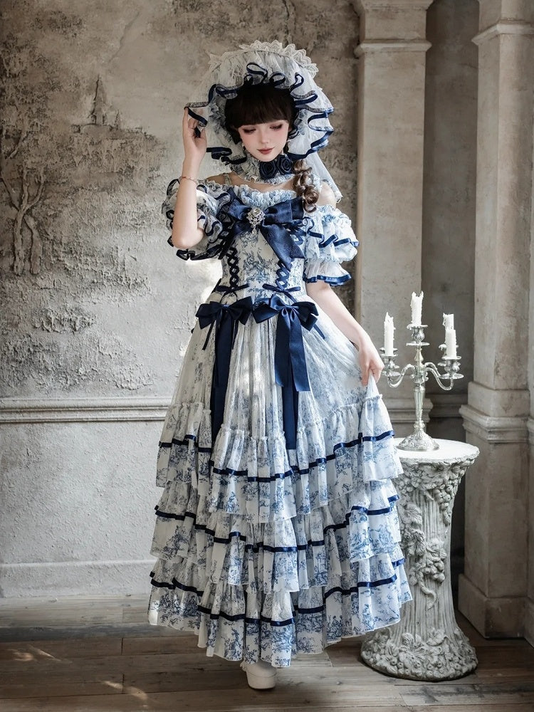 Dark Blue Large Back Bow - Sleepless Star