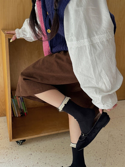 Options Sweet Calf Lace-Trimmed 7 Socks