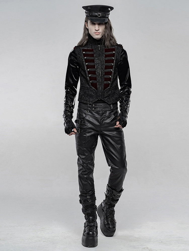 Black Gothic Men's Red Gorgeous Vest