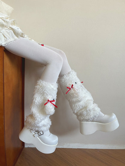 Puppy-Ear Leg 6-Color Warmers Plush