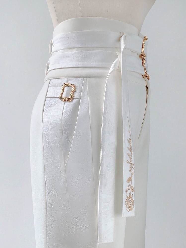 High Lolita Belts White Two Pants Waist Fashion with Ouji