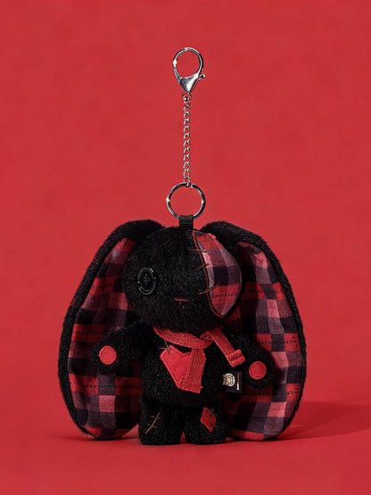 Porte-clés brodé Guro Bunny Heart Noir - Kawaii