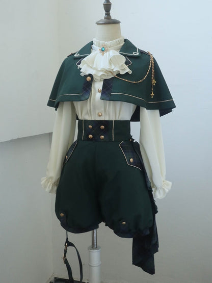 スリザリン 緑王子 ロリータ セット ケープ + ハイウエスト ショーツ