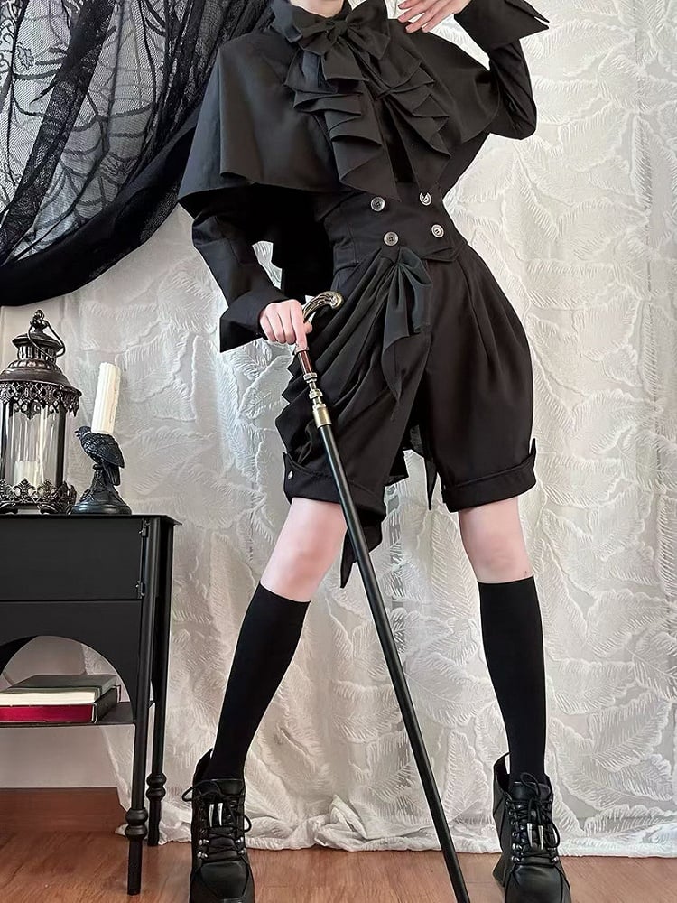 Ouji Lolita Belt Shorts High Corset Black Gothic Waist