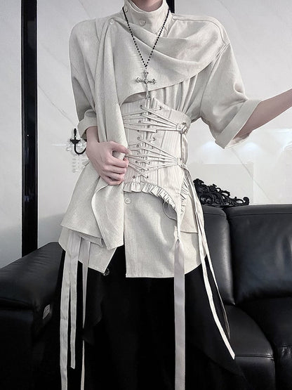 with Ouji Design Sleeve Green Short Scarf Light Lolita Top