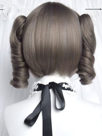 Grey Curly Roman Clips Ponytails Claw