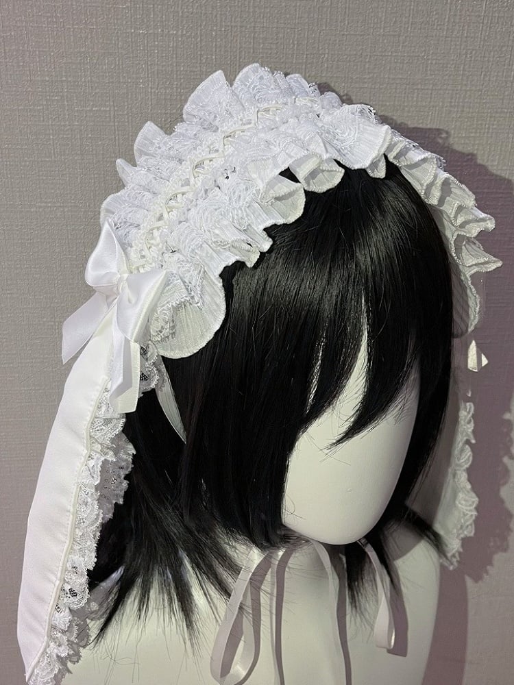 Lace Bow Hairband with Rabbit Ear Design - Magic Diary