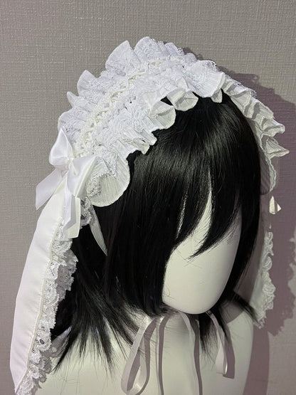 Lace Bow Hairband with Rabbit Ear Design - Magic Diary