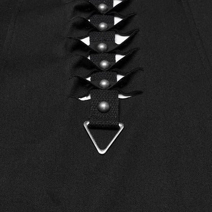 Punk Hooded Washed Jacket Black Cut