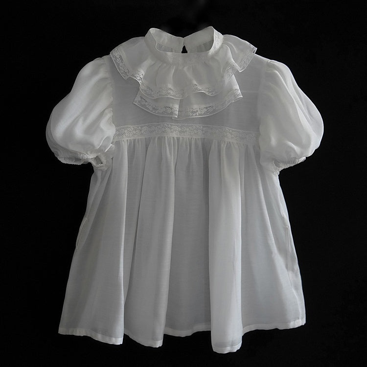White Sleeves Blouse Ruff Puff Lolita Collar