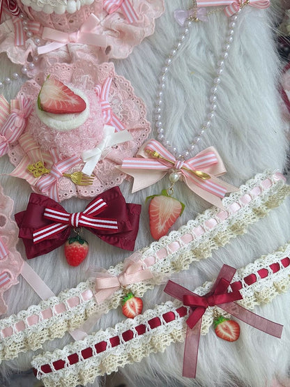 Choker/Necklace Sweet Lolita Pendant Strawberry Red