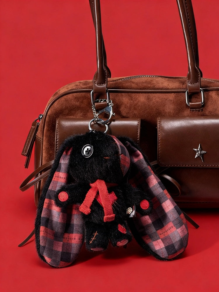 Porte-clés brodé Guro Bunny Heart Noir - Kawaii