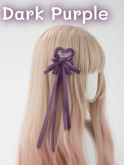 Clip Hair (Single Heart Bow