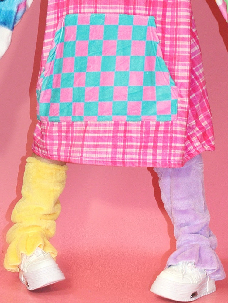PurpleYellow Leg Plush Warmers