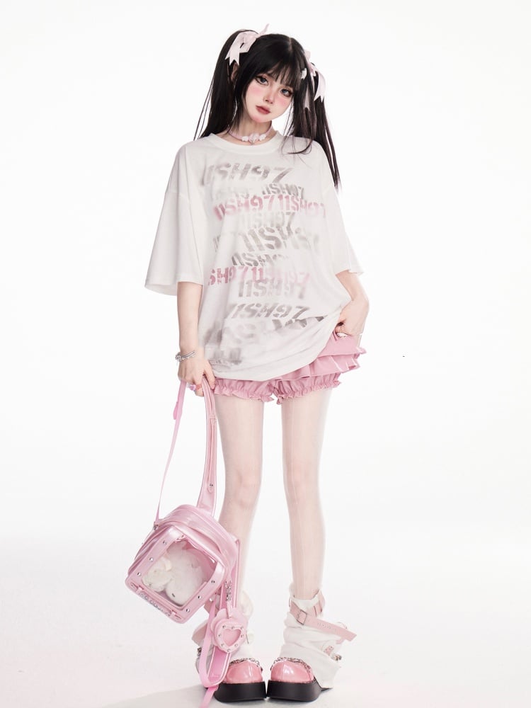 Bloomers Y2K Pink Balletcore Mini Tiered Bubble Skirt Lining