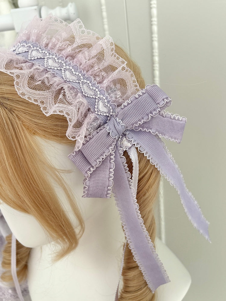 Lolita Hairband with Bow & Lace in Four Colorways - Dream Gift Box