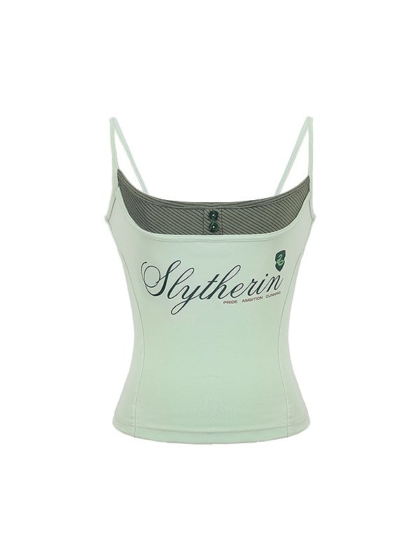 Cami Top Light Green Preppy Harry Potter KYOUKO