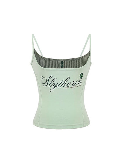 Cami Top Light Green Preppy Harry Potter KYOUKO