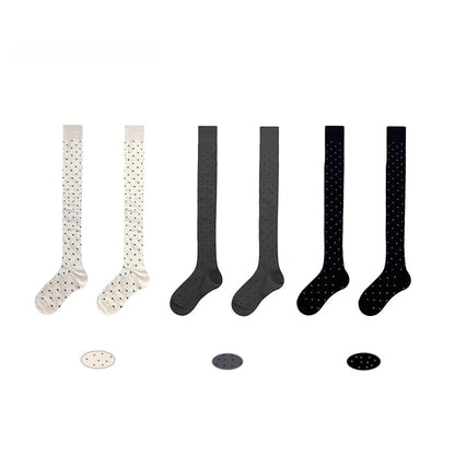 Polka-dot Slimming Retro Stockings Pattern 3 Colors Compression