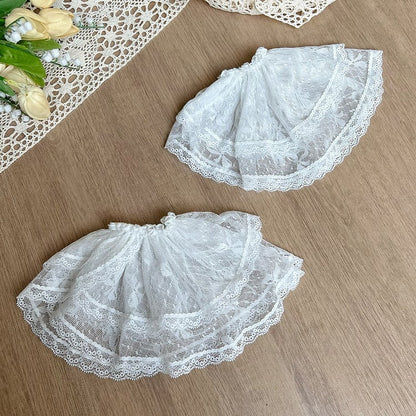 White Removable Lace Sleeves - With PUJI