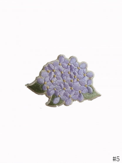 / Purple Hat Umbrella Brooch Embroidery Flower