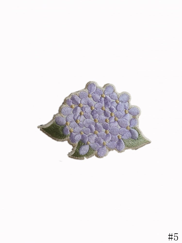 Purple Embroidery / Hat Umbrella Brooch Flower