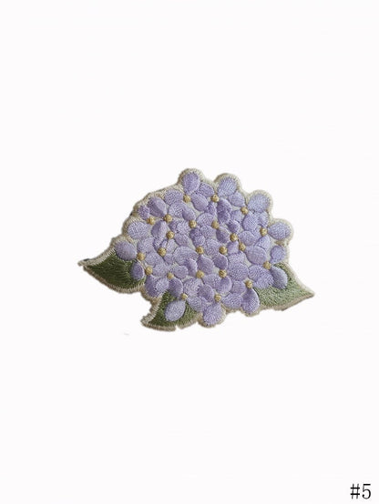 Purple Embroidery / Hat Umbrella Brooch Flower