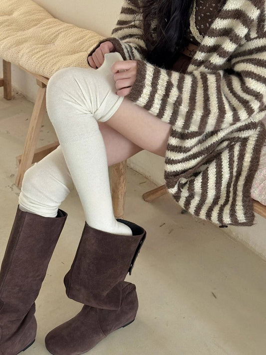 Over-the-Knee Slouchy Stockings Knit