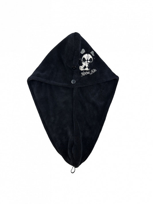 Wrap Black Gothic Grim Towel White and Drying Hair Reaper