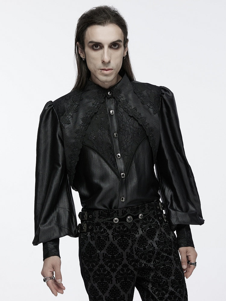 Layered Goth Gorgeous Men's Shirt Black