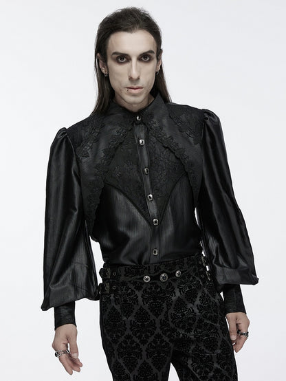 Layered Goth Gorgeous Men's Shirt Black