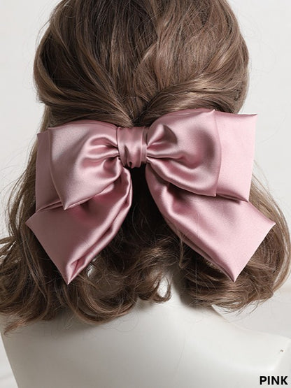 9 Color Options Sweet Lolita Satin Large Bowknot Hairclip