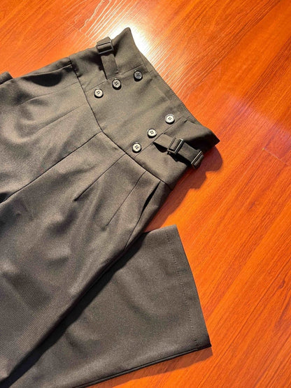 ブラックコルセットベルトハイウエスト王子ロリータパンツ