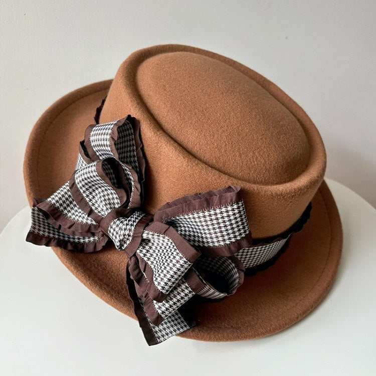 5 Color Vintage Lolita Bow with Options Accent Hat – Plaided