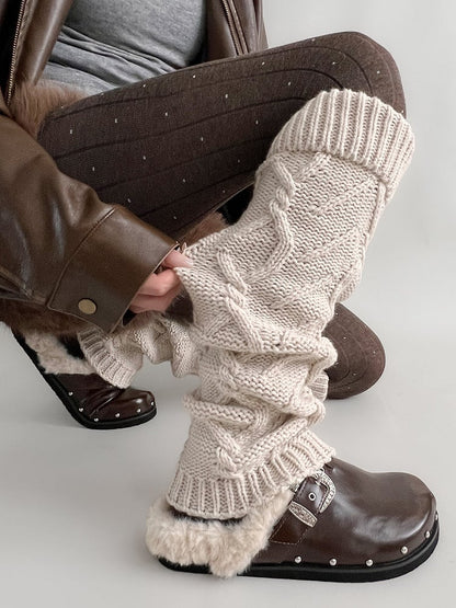 Cable Knit Warmers Leg Slouchy (5 Colors)