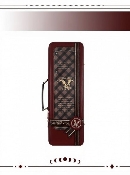 Wine Red 1/4 Scale BJD Bag with Retro Design & Embroidered Details - Salt Tea