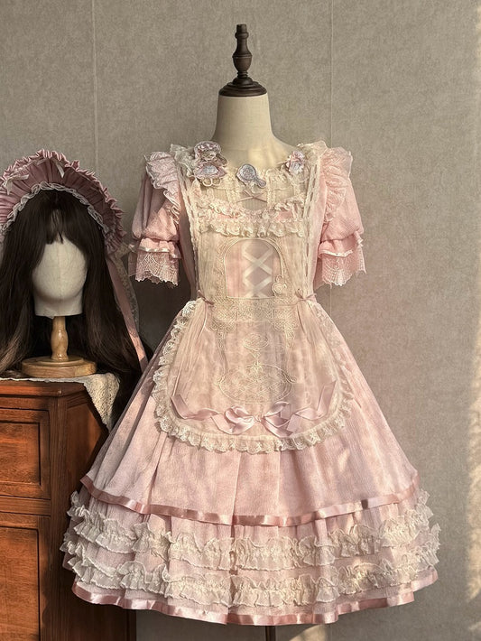 エプロン ドレッシング 刺繍 クリーミー テーブル