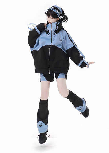 Blue Black Shorts and
