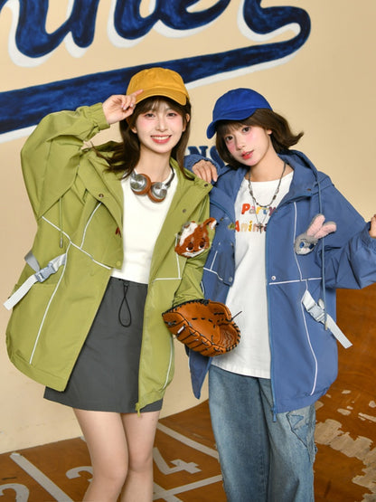 ズートピア ニックとジュディ グリーン/ブルー フード付きジャケット