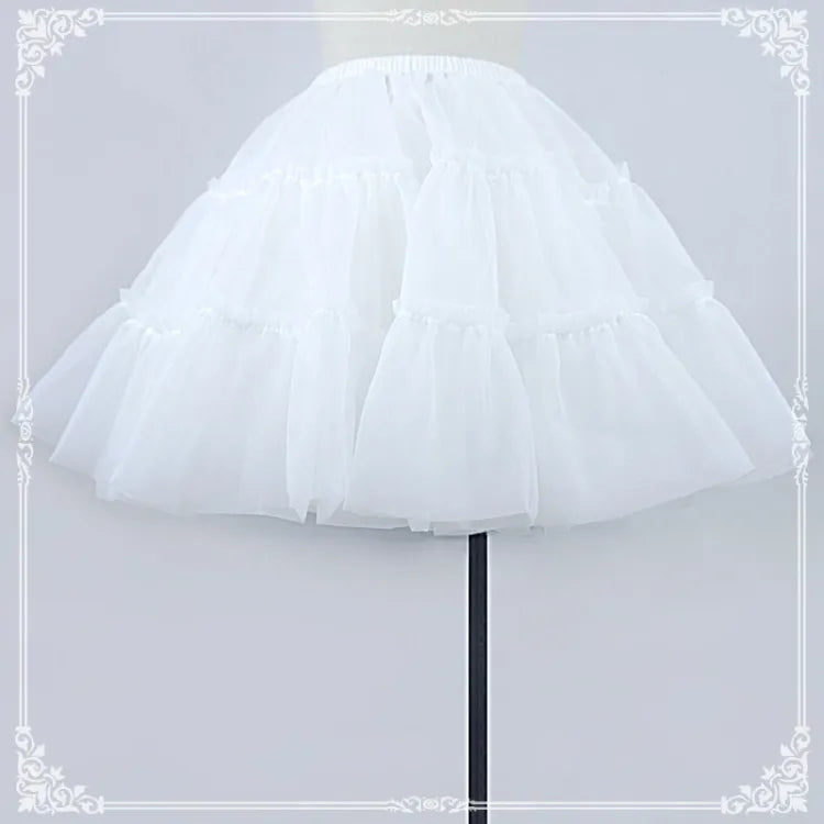 Petticoat Organza Ausverkauf-Weiß Puffy 43CM