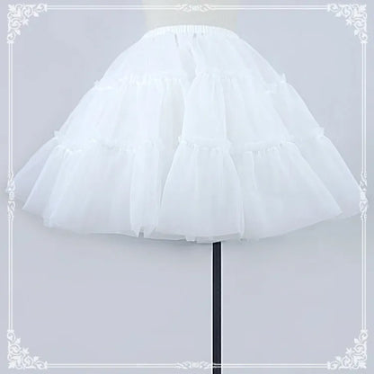 Petticoat Organza Ausverkauf-Weiß Puffy 43CM