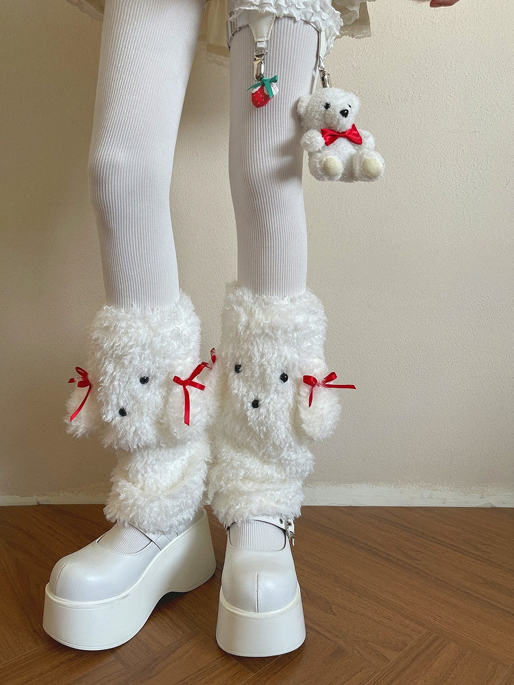 Puppy-Ear Leg 6-Color Warmers Plush