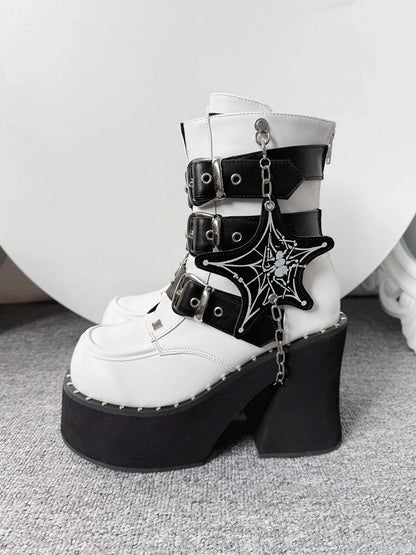 Platform with Punk Boots 11.5cm White Sole