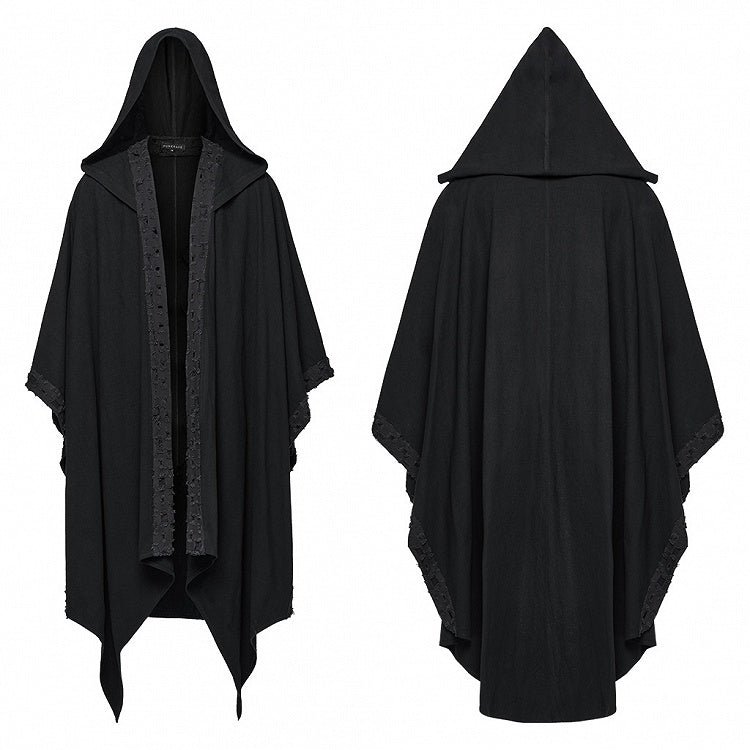 Dark Black Decadent Robe Men's Mage